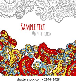 Abstract floral vector card.