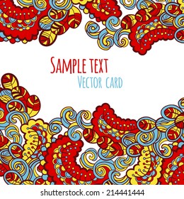 Abstract floral vector card.