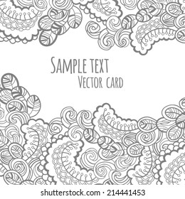 Abstract floral vector card.