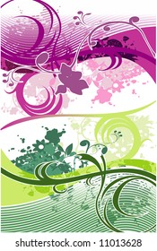 abstract floral vector composition