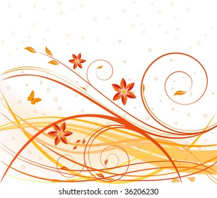 Abstract floral vector design