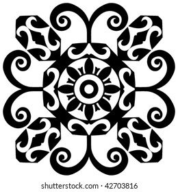 abstract floral vector, abstract design element