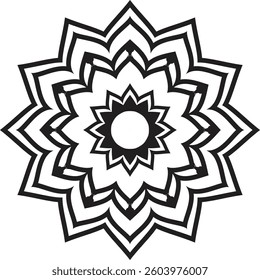 Abstract Floral Vector Design with Mandala and Ornament Patterns