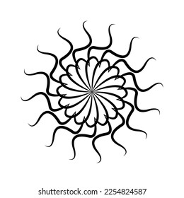 Abstract floral vector design on white background. 