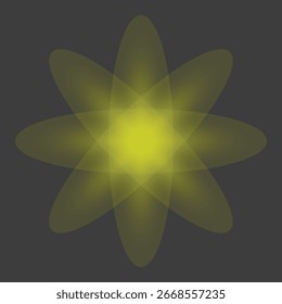 An abstract floral vector featuring a soft yellow gradient and a geometric petal arrangement. Suitable for backgrounds and decorative elements.