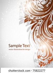 Abstract floral vector frame for design. Eps 10.