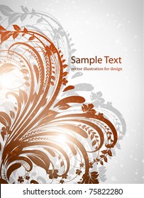 Abstract floral vector frame for design. Eps 10.