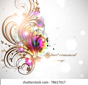 Abstract floral vector frame for design. eps 10.