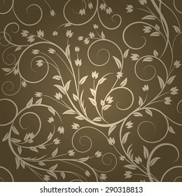 Abstract floral vector graphic seamless background