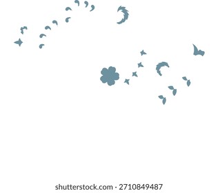 Abstract floral vector with hand drawn botanical elements and organic shapes—perfect for minimalist wall art, modern decor, nature-inspired backgrounds, and graphic design.