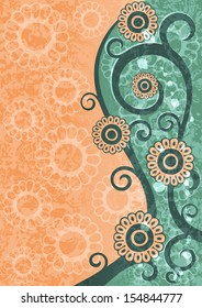 Abstract floral vector illustration.