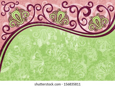Abstract floral vector illustration.