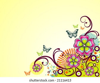 abstract floral vector illustration