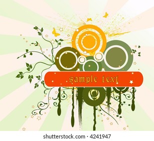 Ilustración de vector floral abstracta