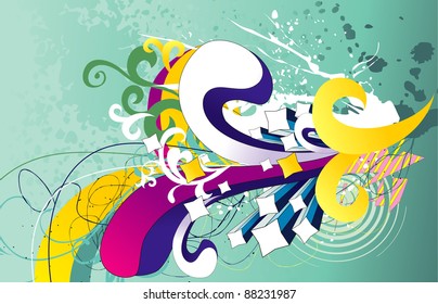 abstract floral vector illustration