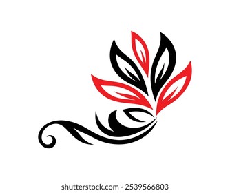 Ilustración vectorial floral Abstractas - Diseño de arte floral elegante