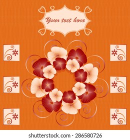 abstract floral vector illustration greeting card