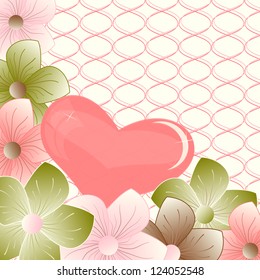abstract floral vector illustration of Valentine's Day