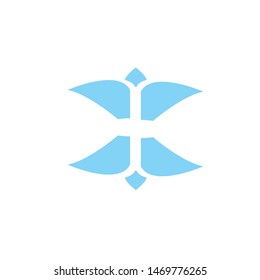 abstract floral vector logo design