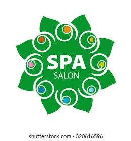 abstract floral vector logo for Spa salon