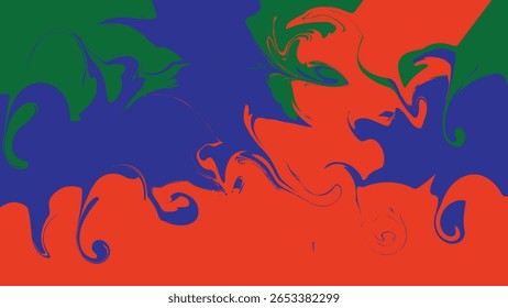 Abstract floral vector pattern with colorful splashes and tribal dragon flames