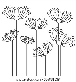Abstract floral vector pattern. Day. Backgrounds & textures shop.