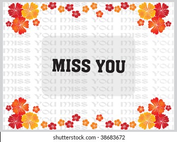 abstract floral vector with place for the text design