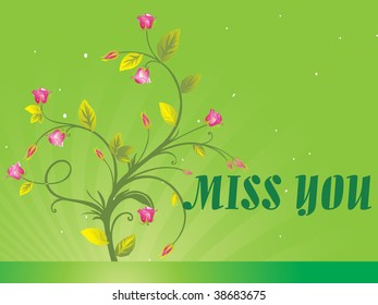 abstract floral vector with place for the text design