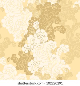 Abstract floral vector seamless pattern