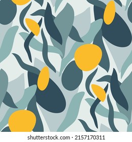 Abstract floral vector seamless pattern