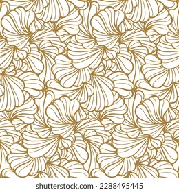 Abstract floral vector seamless pattern. Vector graphic background.