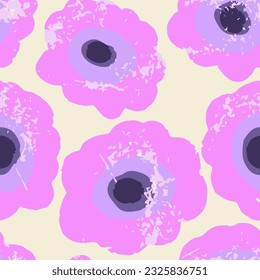 Abstract floral vector seamless pattern. Minimalism, Scandinavian style, hippie. For design, fabric, print, clothing, wallpaper, paper.