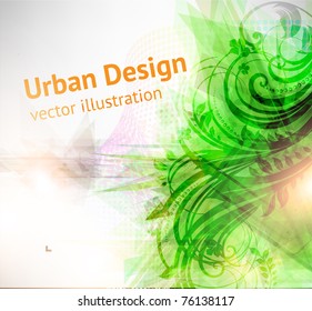 Abstract floral vector spring or summer background. Eps 10.