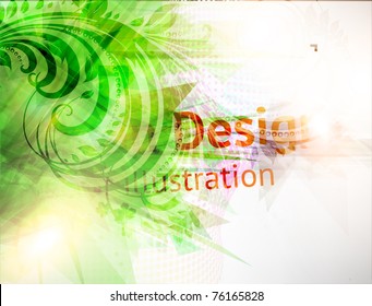 Abstract floral vector spring or summer background. Eps 10.