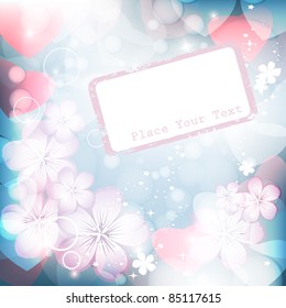 Abstract floral vector template with copy space. Eps10