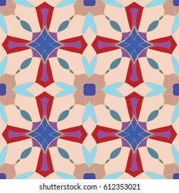 Abstract floral vintage pattern. Good for tiles, printing on paper and fabric.