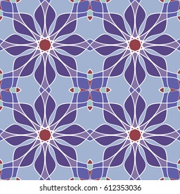 Abstract floral vintage pattern. Good for tiles, printing on paper and fabric.