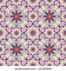 Abstract floral vintage pattern. Good for tiles, printing on paper and fabric.