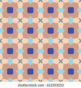 Abstract floral vintage pattern. Good for tiles, printing on paper and fabric.