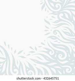 Abstract floral vintage pattern on light background