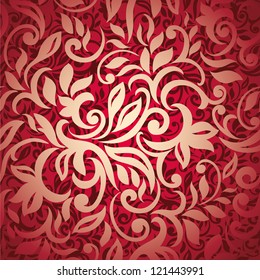 Abstract floral wallpaper