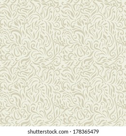 Abstract floral wallpaper, grey-beige light design 