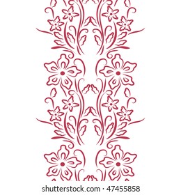 Abstract floral wallpaper with pattern