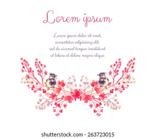 Abstract floral watercolor background nr.3