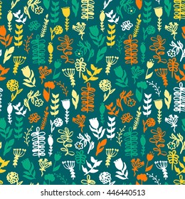 Abstract floral watercolor pattern, texture with flowers.