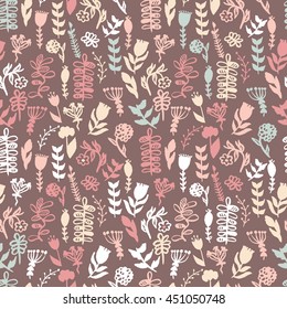 Abstract floral watercolor pattern, texture with flowers.