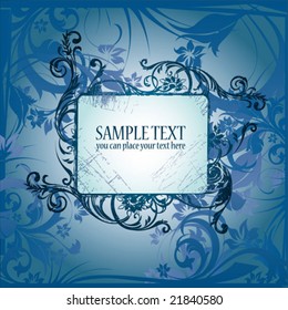 abstract floral winter frame