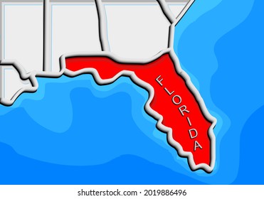 mapa de floridas abstractas y océano azul