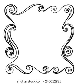 abstract flourish frame. Vector illustration