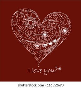Abstract  flovers love vector